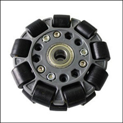 100mm Double Plastic Omni Wheel wCentral Bearings 14060